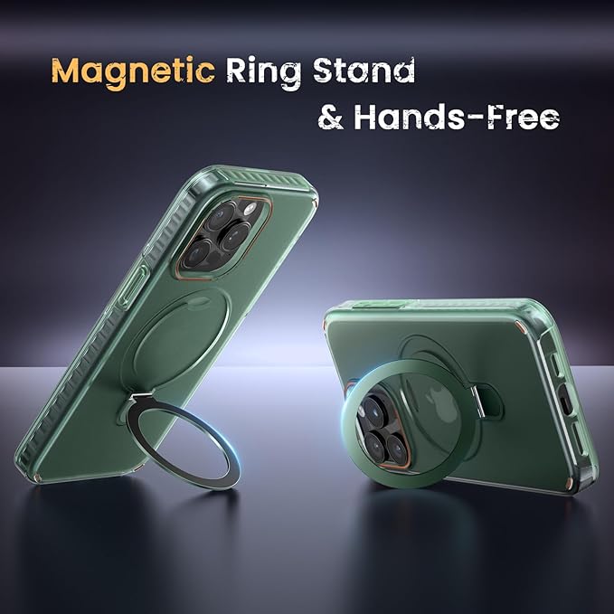 Diaclara Designed for iPhone 15 Pro Max Case, [with Privacy Screen Protector] [Anti Spy] [Military Grade Drop Protection] Heavy Duty Full-Body Shockproof Phone Case,Clear with Stand