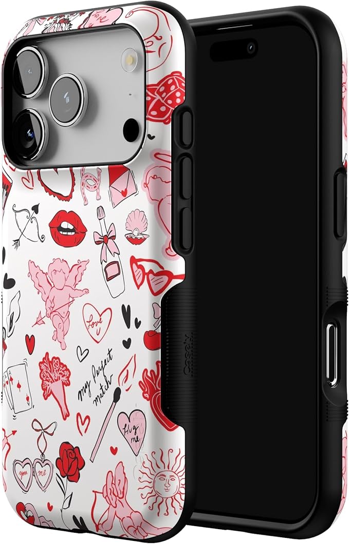 Casely iPhone 17 Pro Case | Cupid's Touch | Collage | Bold Protective Design | Compatible with MagSafe