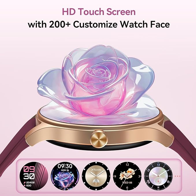 Smart Watches for Women/Men, 40mm HD Smartwatch Fitness Tracker with Bluetooth Calls (Make/Answer), Heart Rate/SpO2/Sleep Monitor, 7 Days Battery, IP68 Waterproof - Purple