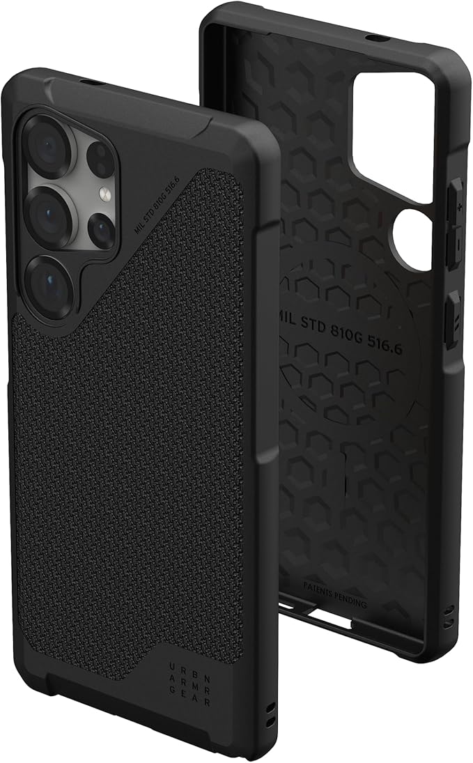 URBAN ARMOR GEAR UAG Designed for Samsung Galaxy S25 Ultra Case 6.9" Metropolis LT - Compatible with Magnetic Charging Impact-Resistant Rugged Military Drop Tested Protective Cover, Kevlar Black