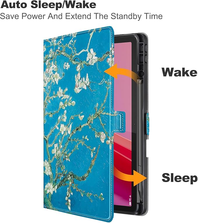 for Lenovo Tab M11 Case with Pen Holder,Ultra Slim Magnetic Cover for Lenovo Tab K11 LTE Tablet Case Kids,Flower