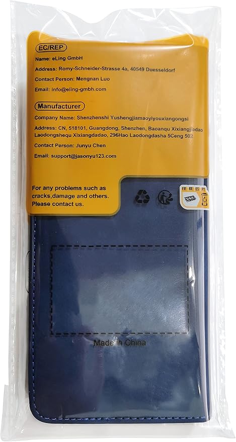 Jasonyu Flip Wallet Case for Samsung Galaxy S23 Ultra 5G,Leather Magnetic Folio Cover with Card Holder,Kickstand - TPU Shockproof Durable Protective Phone Case,Blue