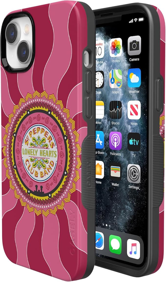 Casely iPhone 14 Case | Beatles | Lonely Hearts Club | SGT. Pepper's | Compatible with MagSafe | Bold Protective Design