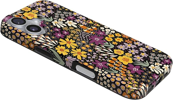 Casely iPhone 17 Case | Falling for You | Plum Floral | Compatible with MagSafe | Classic Ultra Slim Design