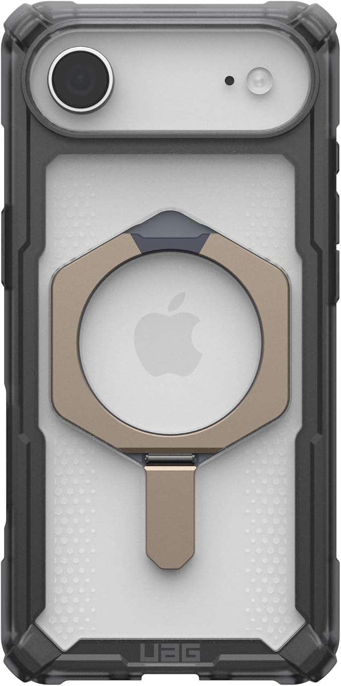 URBAN ARMOR GEAR UAG Designed for iPhone Air Case with Kickstand Plasma XTE - Compatible with MagSafe Transparent Military Grade Protective Cover, Ash/Titanium