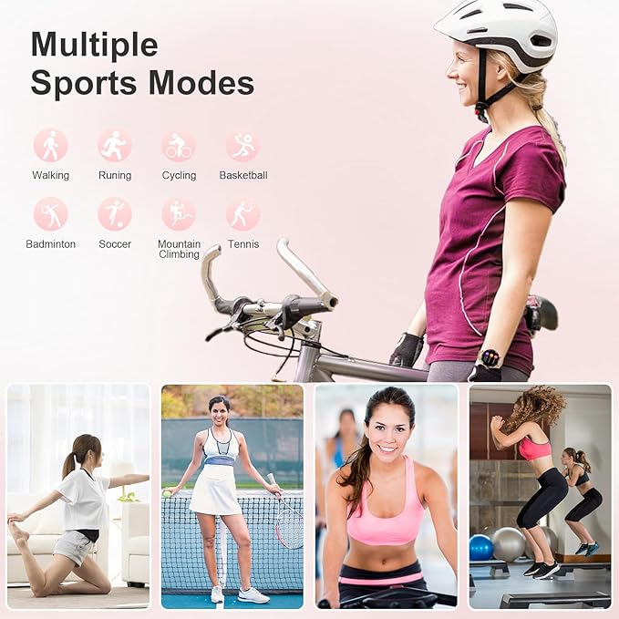 Smart Watches for Women Answer/Make Call, 1.19" AMOLED Smartwatch with Bluetooth for Android iOS Phones, IP68 Waterproof Fitness Tracker with Heart Rate SpO2 Sleep Monitor, Rose Gold