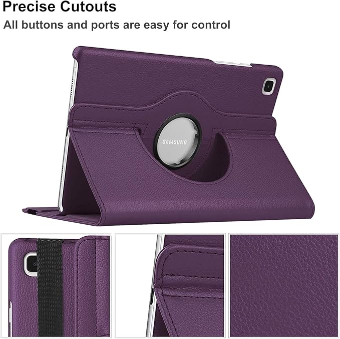 Case for Samsung Galaxy Tab A9+/A9 Plus 11'' 2023 (SM-X210/X216/X218), 360 Degree Rotating Stand Case Smart Protective Cover, with Stylus Pen,Screen Film (Purple)