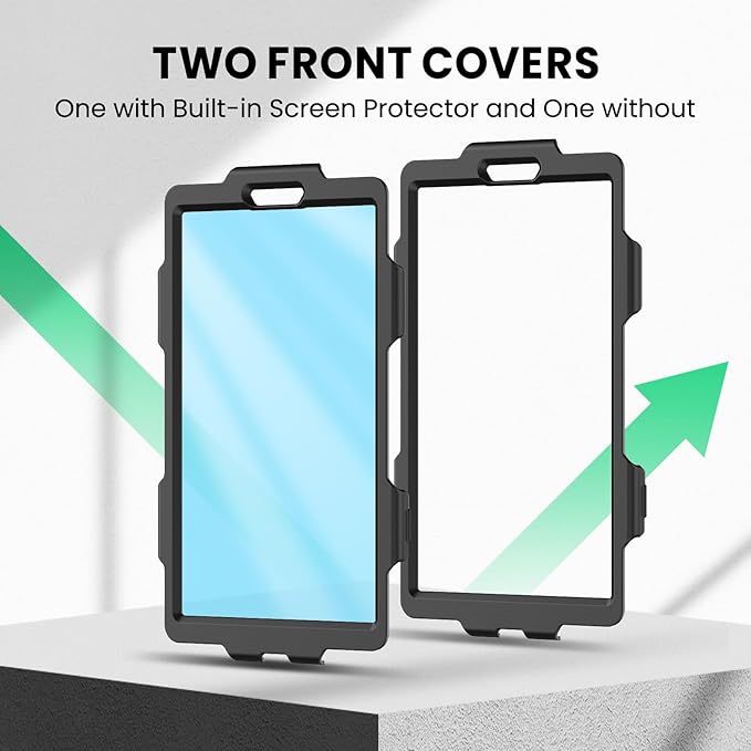 SEYMAC Case for Lenovo Tab One 8.7 inch/ K9 TB305FU (2025), Heavy Duty Full-Body Shockproof Protective Case with Screen Protector, Stand, Hand/Shoulder Strap and Pen Holder, Red