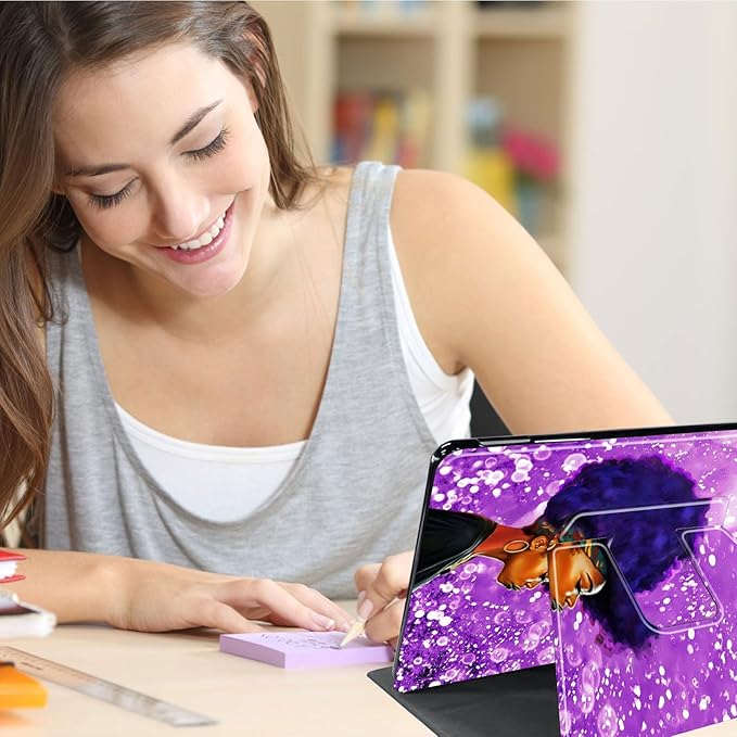 Case for Lenovo Tab M10 Plus 10.3", 360 Degree Rotating Folding Stand,with Auto Sleep/Wake Case for Lenovo Tab M10 Plus (2020 2nd Gen) TB-X606F/TB-X606X 10.3" FHD Tablet,Purple African Womans