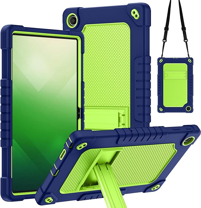 for Walmart Onn 11 Tablet Pro 2023 Model Case Shockproof Kids Friendly Rugged Hybrid Case Built-in Kickstand for Walmart Onn 11 Inch Pro Model:100110027 2023 (Navy/Green)