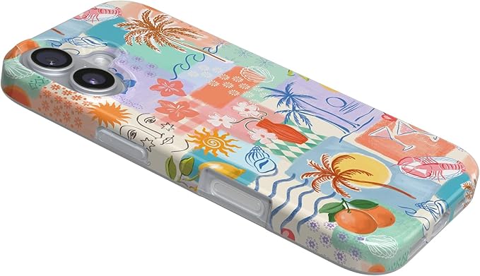 Casely iPhone 17 Case | Tropical Heat | Beachy Collage | Compatible with MagSafe | Classic Ultra Slim Design
