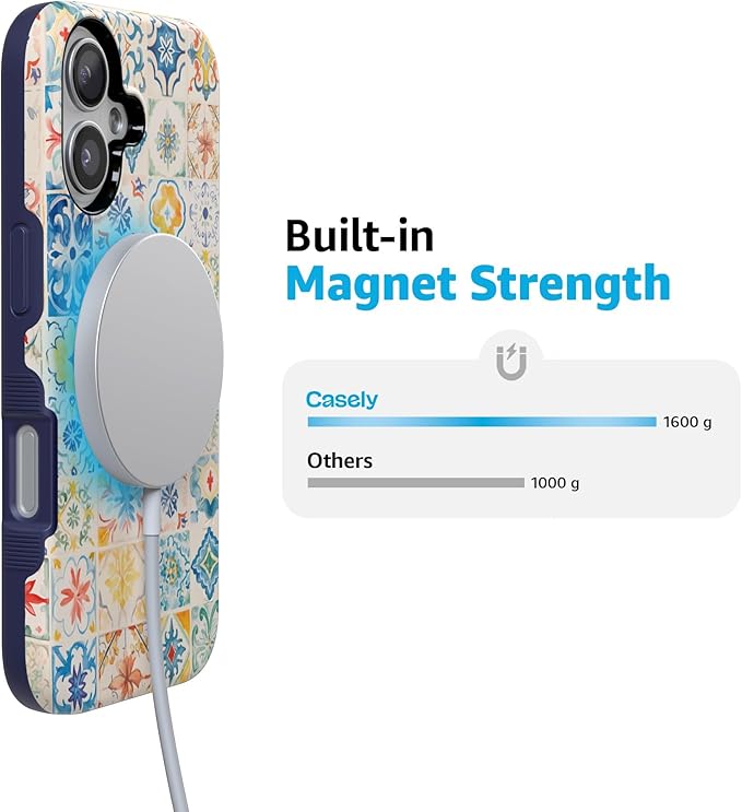 Casely iPhone 17 Case | Tuscan Tiles | Dolce Vita | Compatible with MagSafe | Bold Protective Design