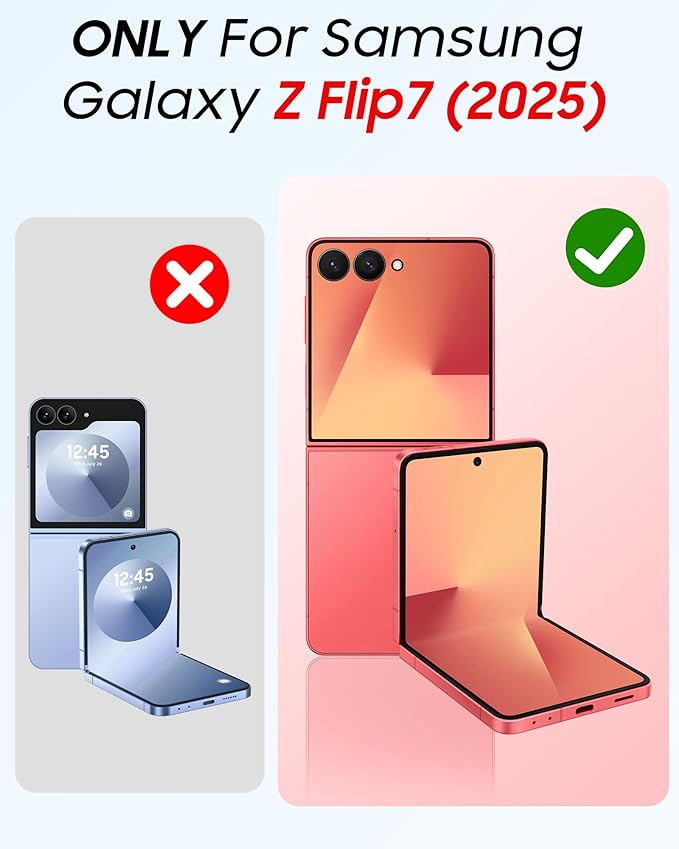 for Samsung Galaxy Z Flip 7 Case,Built-in Privacy Screen Protector&Hinge Protection Shockproof All-Inclusive Smartphone Cover for Samsung Galaxy Z Flip 7(Coral Red)