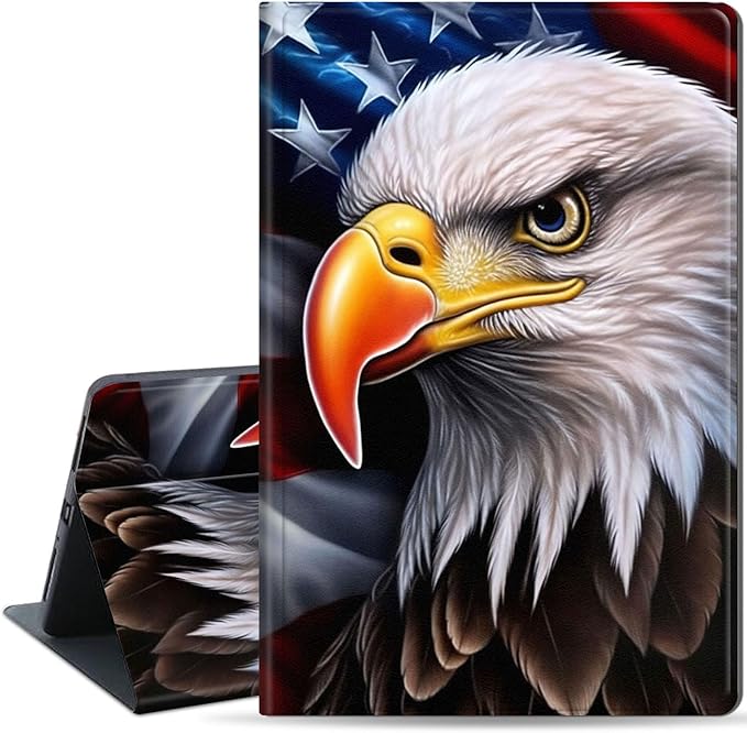 Slim Case for Samsung Galaxy Tab S10 FE / S9 FE 5G 10.9" & Tab S9 11", PU Leather Protective Cover, Multi-Angle Stand, Auto Sleep/Wake, Eagle