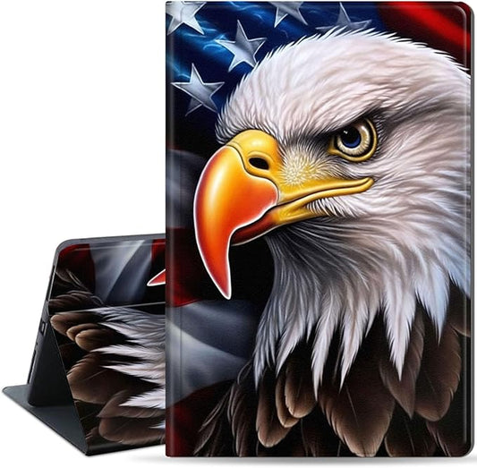 Slim Case for Samsung Galaxy Tab S10 FE / S9 FE 5G 10.9" & Tab S9 11", PU Leather Protective Cover, Multi-Angle Stand, Auto Sleep/Wake, Eagle