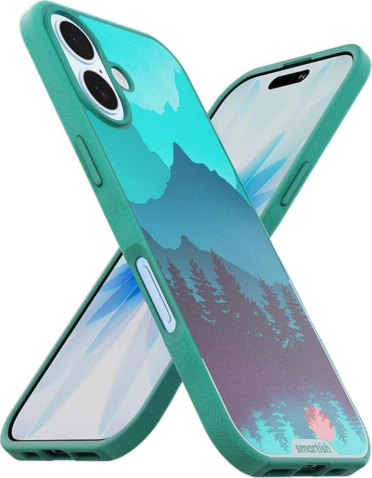 Smartish® iPhone 17 MagSafe Case - Gripmunk Magnetic Slim Case [Lightweight + Protective] Thin Grip Cover with Microfiber Lining for Apple iPhone 17 - Moving Mountains