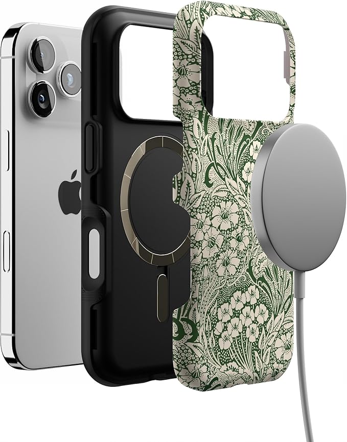 Casely iPhone 17 Pro Case | Mystic Meadow | Green Gardens | Bold Protective Design | Compatible with MagSafe