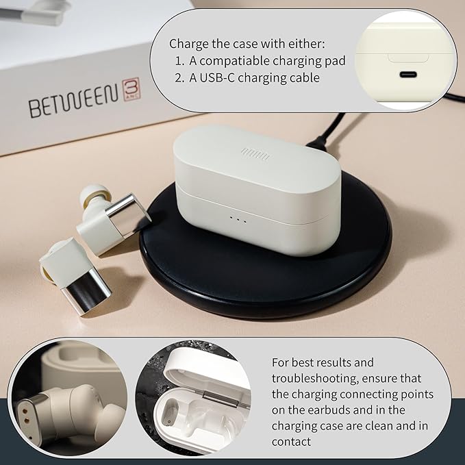 Status Audio Between 3ANC Bone Wireless Earbuds - Triple Driver - Active Noise Cancelling - 6X Microphones - Transparency Mode - 8H Playtime - Bluetooth 5.2. - IPX5 Waterproof