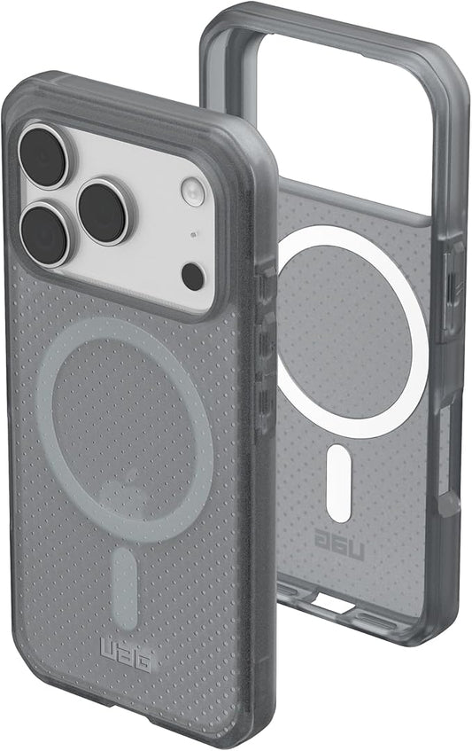 URBAN ARMOR GEAR UAG Designed for iPhone 17 Pro Case Dot - Compatible with MagSafe Translucent Military Grade Protective Cover, Ash