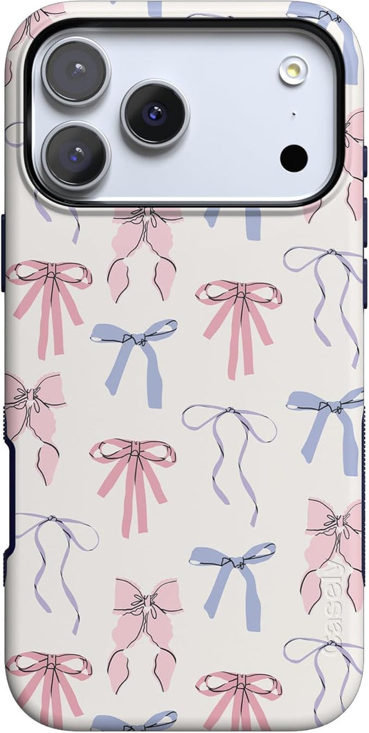 Casely iPhone 17 Pro Case | Coquette Girlie | Pastel Bows | Compatible with MagSafe | Bold Protective Design