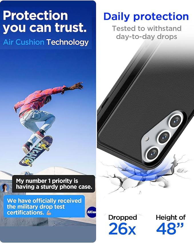 AICase for Samsung Galaxy S25 Case,3-Layer Heavy Duty Pocket-Friendly Rugged Durable Military Grade Protection Shockproof/Drop Proof/Dust Proof Protective Cover for Samsung Galaxy S25 2025_1