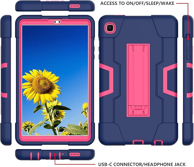 Case for Samsung Galaxy Tab A7 Lite 8.7" 2021, Heavy Duty Hard PC Soft Silicone Shockproof Rugged High Impact Protective Kickstand Case for Galaxy Tab A7 Lite 8.7 inch (SM-T220 SM-T225)