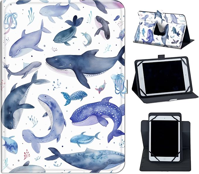 Case for Lenovo Tab P11 Pro Gen 2 11.2" 2022,Mxfdegf 360 Degree Rotating Stand and Magnetic Closure Case for 11.2 inch Lenovo Tab P11 Pro 2nd Generation,Watercolor Whale