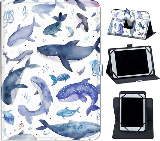 Case for Lenovo Tab P11 Pro Gen 2 11.2" 2022,Mxfdegf 360 Degree Rotating Stand and Magnetic Closure Case for 11.2 inch Lenovo Tab P11 Pro 2nd Generation,Watercolor Whale