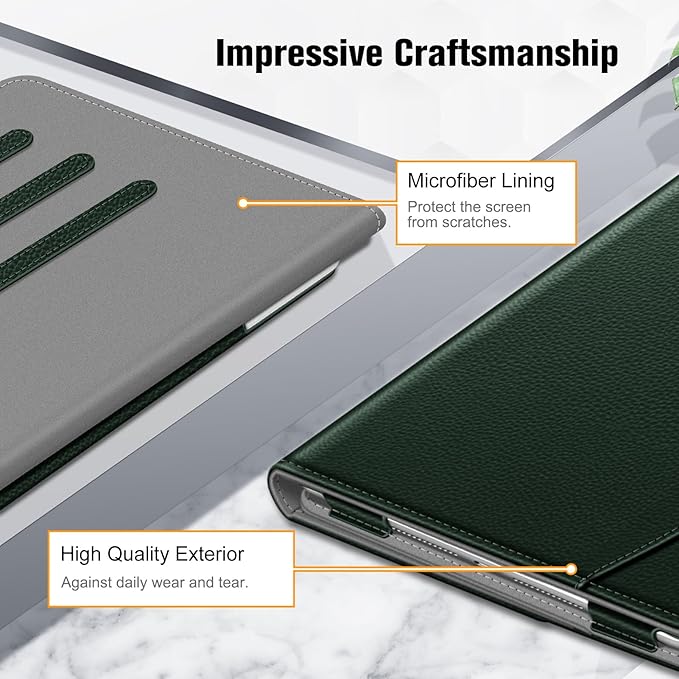 Fintie Case for iPad 9th / 8th / 7th Generation (2021/2020/2019) 10.2 Inch - [Corner Protection] Multi-Angle Viewing Stand Cover with Pocket & Pencil Holder, Auto Sleep Wake, Midnight Green