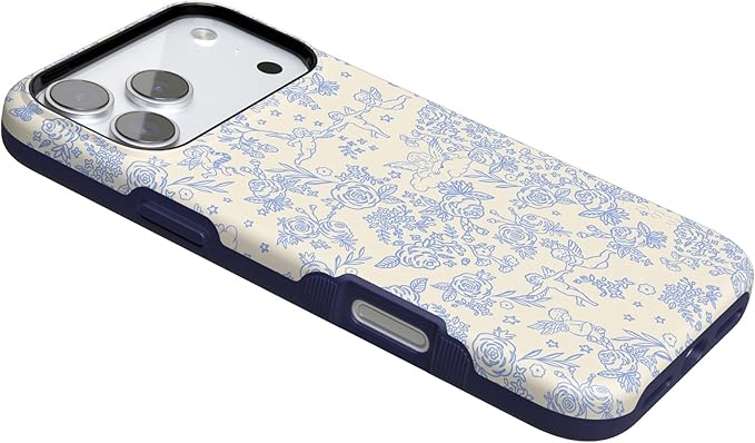 Casely iPhone 17 Pro Case | Cupid's Canvas | Periwinkle Floral | Compatible with MagSafe | Bold Protective Design