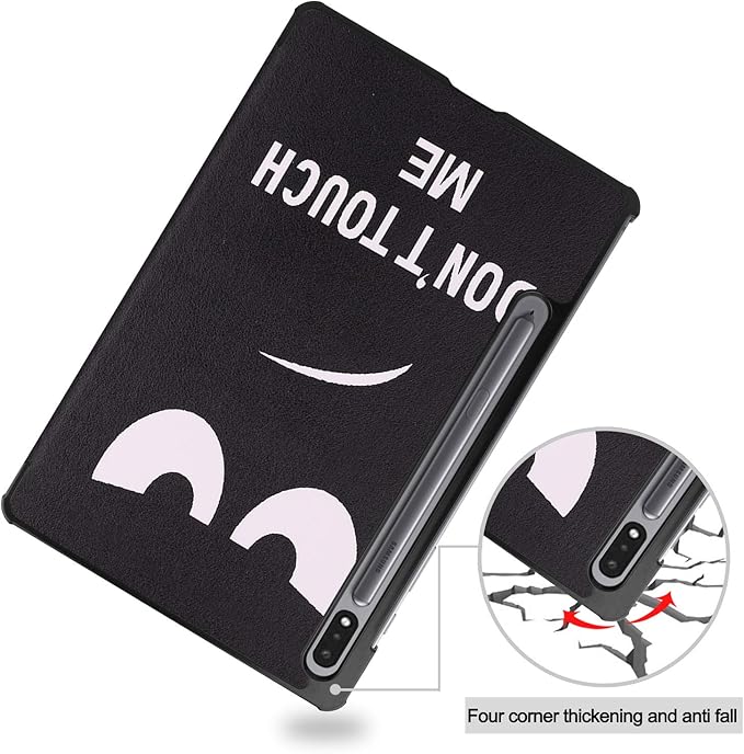 Smart Case for Galaxy Tab S9, Ratesell Lightweight Trifold Stand Smart Case Cover with Auto Wake/Sleep for Samsung Galaxy Tab S9 SM-X710 / X715 / X718 Don't Touch Me