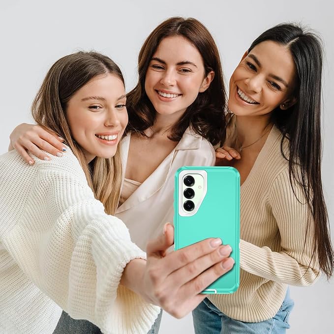 for Samsung Galaxy S25 Plus Case Heavy Duty Protective Shockproof Dropproof 3-Layer Full Body Protection [Without Screen Protector] Tough Rugged Case for Galaxy S25 Plus,Teal/White