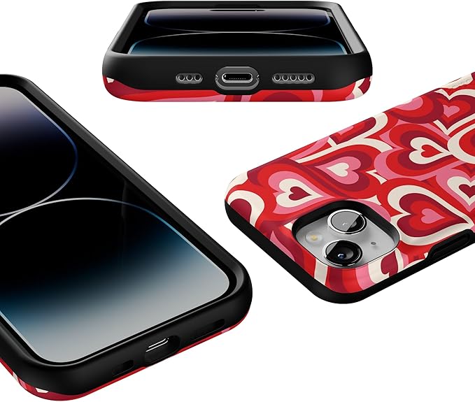 Casely iPhone 14 Case | Love Song Remix | Ombre Hearts | Compatible with MagSafe | Bold Protective Design