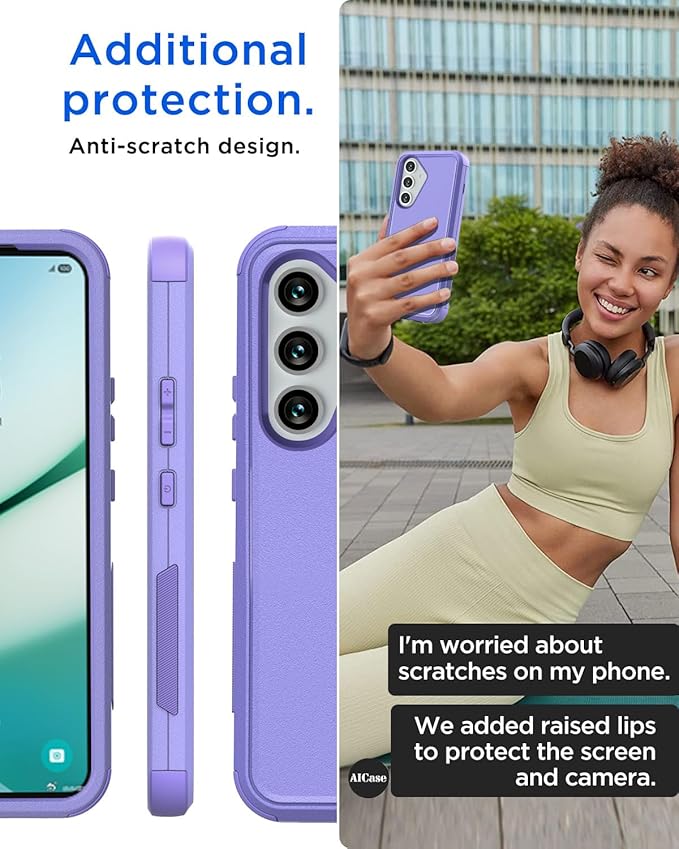 AICase for Samsung Galaxy S25 Case,3-Layer Heavy Duty Pocket-Friendly Rugged Durable Military Grade Protection Shockproof/Drop Proof/Dust Proof Protective Cover for Samsung Galaxy S25 2025_4