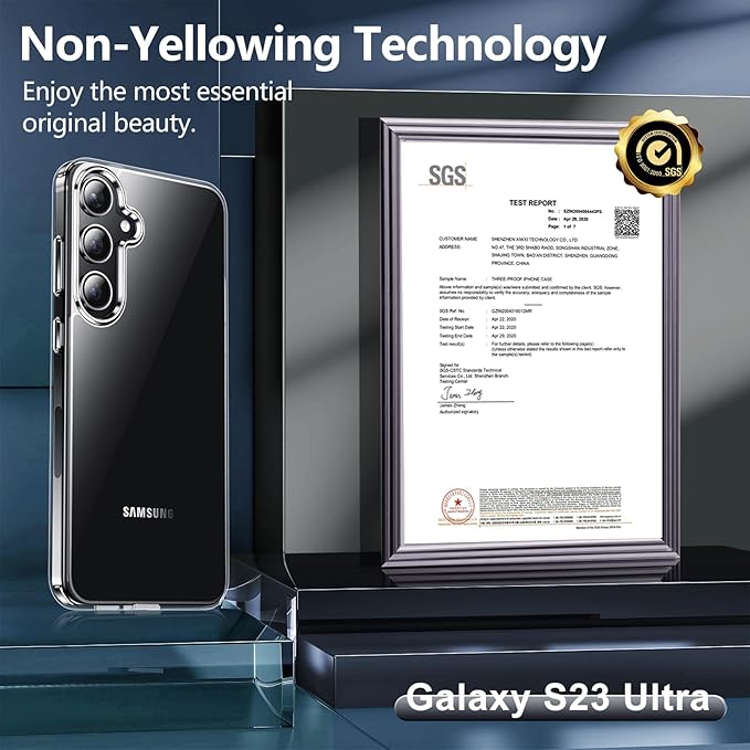 Red2Fire for Samsung Galaxy S24 Case Clear, [Non-Yellowing] [Slim Thin] [Military Grade Drop Protection] Lightweight Shockproof Protection Phone Case for S24 Case 6.2 inch, Clear