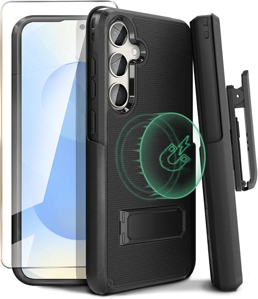 MOTIVE Compatible with Samsung Galaxy s25 case Holster, [10FT Military Grade Drop Protection] with Screen Protector, for s25 Belt Clip case 6.2” | Ranger V2 [Fits s24 Phone]