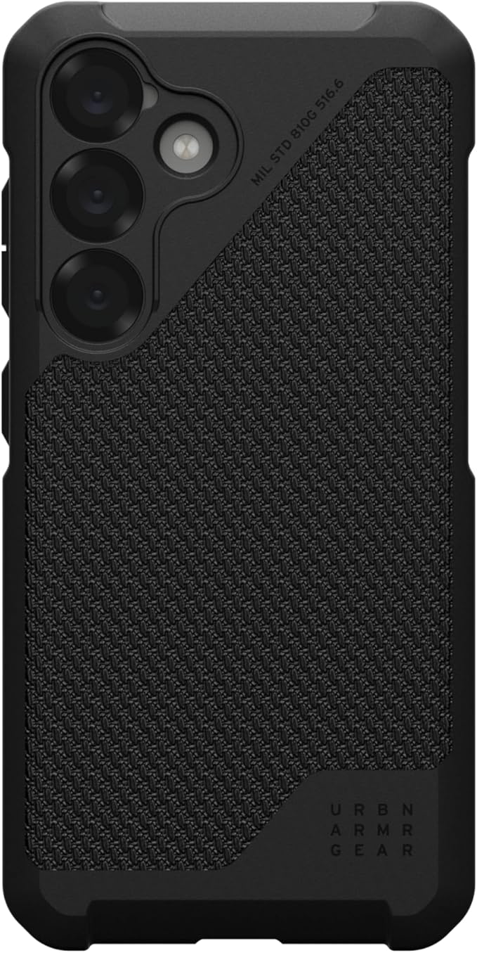 URBAN ARMOR GEAR UAG Designed for Samsung Galaxy S25 Case 6.2" Metropolis LT - Compatible with Magnetic Charging Impact-Resistant Rugged Military Drop Tested Protective Cover, Kevlar Black