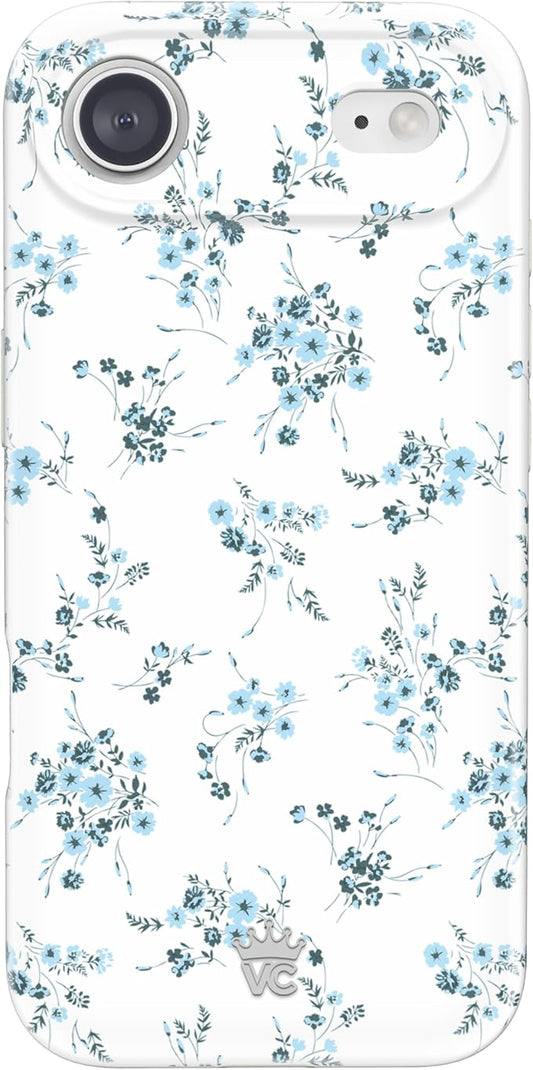 VELVET CAVIAR Case for iPhone 17 Air | Compatible with MagSafe | 10ft Drop Tested | Protective Designer Cases | French Blue Floral