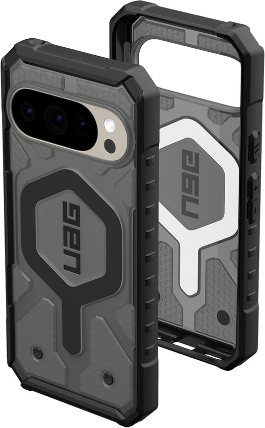 URBAN ARMOR GEAR UAG Made for Google Pixel 10 Case & Pixel 10 Pro Case Pathfinder Clear - Compatible with Pixelsnap & Magnetic Charging Transparent Rugged Protective Cover, Ash/Black