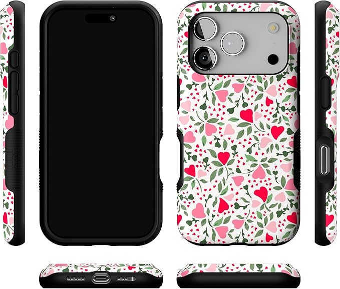 Casely iPhone 17 Pro Case | Vines of Love | Floral Heart | Bold Protective Design | Compatible with MagSafe