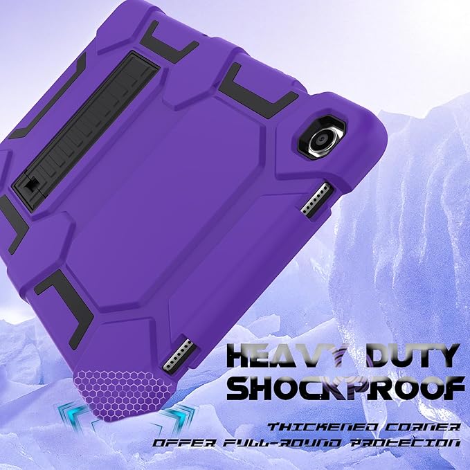 Rugged Case for Samsung Galaxy Tab A9+/ A9 Plus Case 11 inch 2023 - Heavy Duty Shockproof Protective Cover with Kickstand - for Samsung Galaxy Tab A9+ Plus (SM-X210/X216/X218), Purle+Black