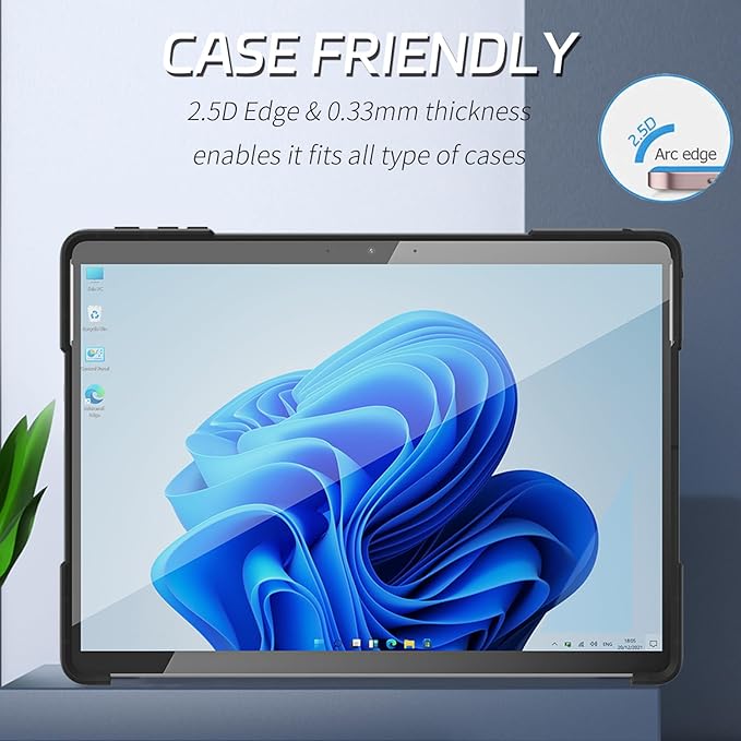 ZenRich [2Pack Anti Blue Light Tempered Glass Screen Protector for Surface Pro 11 /Pro 10 /Pro 9 /Surface Pro 8 /Surface Pro X with Anti-Glare/ 9H Hardness/Bubble Free/Case Friendly, Pen Compatible