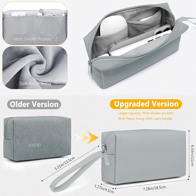 HYZUO 14-15 Inch Laptop Sleeve Bag Set for MacBook Air 15 M4/M3/M2, MacBook Pro 15, XPS 14/15 Plus, 15" Surface Laptop, Notebook Case for 14" HP Lenovo ThinkPad Asus Acer Huawei, Rock Gray