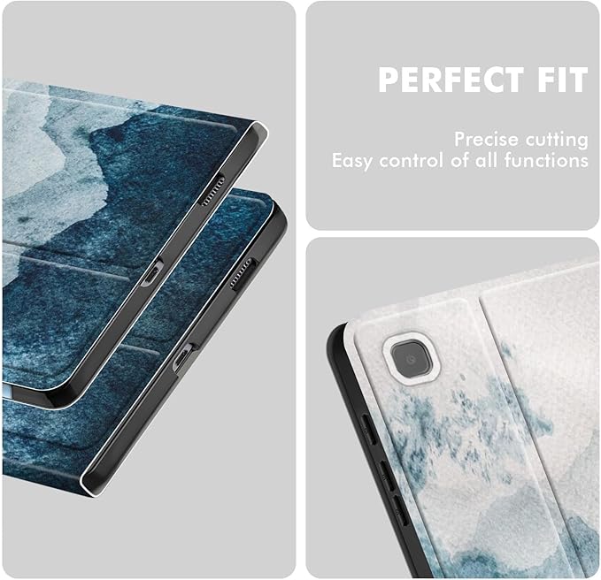 Case for Samsung Galaxy Tab S6 Lite 10.4 Inch 2024/2022/2020 with S Pen Holder, Multi-Angle Viewing Soft TPU Back Cover with Pocket Auto Wake/Sleep.