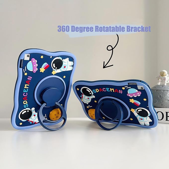 for Galaxy Tab A9 Plus Case 11 Inch 2023 Kids Girls Cute 3D Kawaii Cartoon Silicone Cover with 360°Rotatable Stand Shoulder Strap Hand Grip Case for Tab A9 Plus Tablet SM-X210/X216/X218(Star)