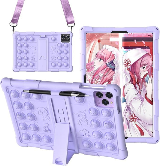 Case for Callsky-Tab Cpad 10/Aiprotablet K10/MEIZE D115 Tablet 10.1 inch, Stand Cover for WXUNJA ECOPAD 01/ZONKO D115//KADYBE D115/Tuotatop X13/Suicoey T618/YOBANSE T618 Tablet (Purple)