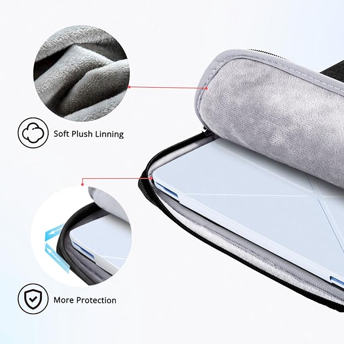 Ferkurn Laptop Case Sleeve for Men Women Chromebook Case Compatible with MacBook Air/Pro Lenovo Surface HP Dell ASUS Acer, 15.6 inch, Black