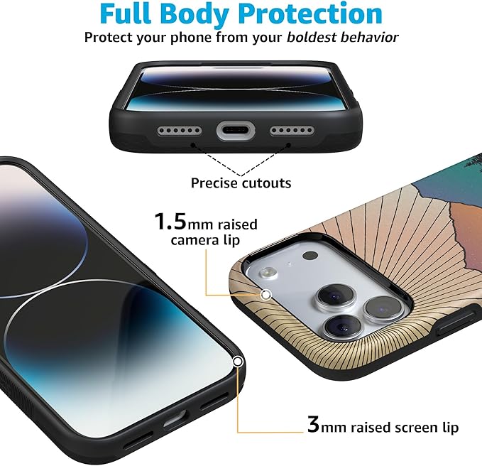 Casely iPhone 17 Pro Case | Golden Hour | Mountain Sunset | Compatible with MagSafe | Bold Protective Design