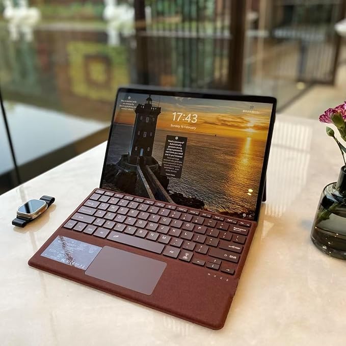 mobee Type Cover for Microsoft Surface Pro 13 inch, Compatible with Surface Pro 13"(11th Edition) / Pro 11 / Pro 10 / Pro 9 / Pro 8 / Pro X, Slim Keyboard with Trackpad Mouse, Backlit, & Pen Holder