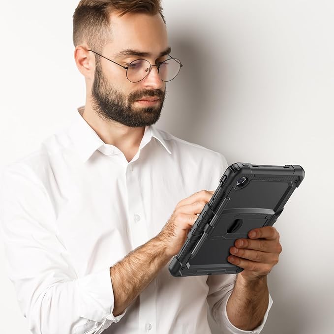 HXCASEAC Tablet Case for Lenovo Tab M11 (TB-330 FU/TB-330XU), Shockproof with Screen Protector/Built-in Stand/Pen Holder, Tab M11 Case for Kids / K11 LTE - Black